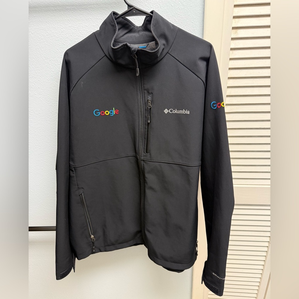 Columbia OmniHeat Black Softshell Jacket a/ Google Logo